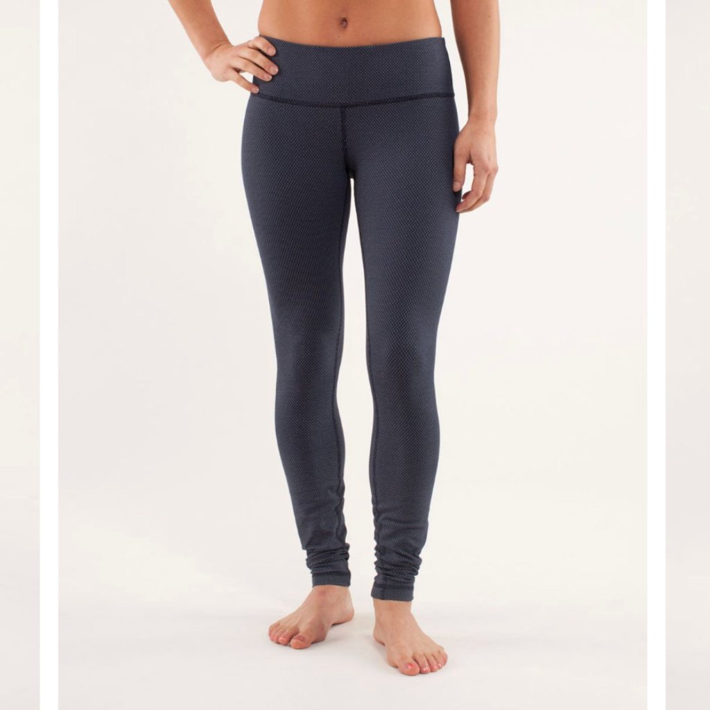 Lululemon Wunder Under Pant Diamond Dot Luon Size 10 Leggings Mid Rise